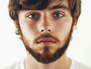 Fototapeta premium Man portrait on white background