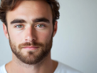 Obraz premium Man portrait on white background