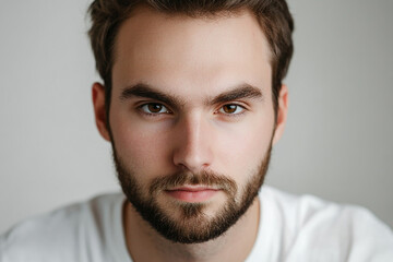 Fototapeta premium Man portrait on white background