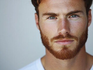Man portrait on white background