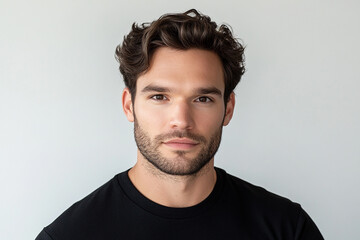 Obraz premium Man portrait on white background