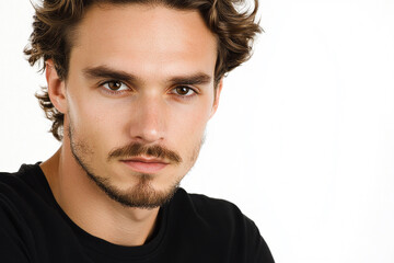 Obraz premium Man portrait on white background