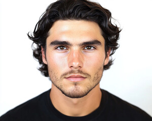 Fototapeta premium Man portrait on white background