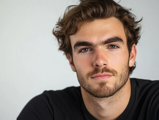 Fototapeta premium Man portrait on white background