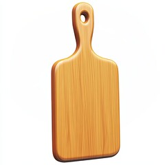 cutting board, 3d style imitation, cartoon icon, white background