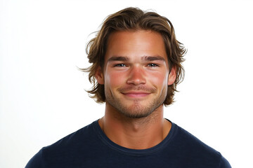 Fototapeta premium Man portrait on white background