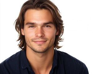 Obraz premium Man portrait on white background