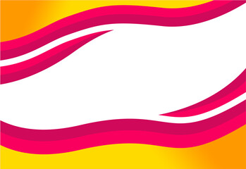 Abstract background design with pink waves on a yellow gradient, suitable for uploading