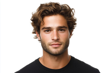 Obraz premium Man portrait on white background