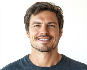 Obraz premium Man portrait on white background