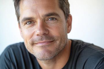 Fototapeta premium Man portrait on white background