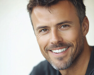 Fototapeta premium Man portrait on white background