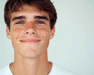 Obraz premium Man portrait on white background