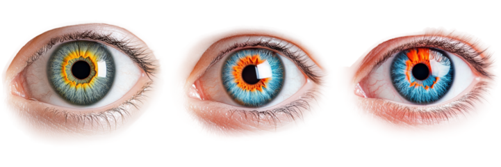 Unique and Colorful Human Eyes with Vivid Patterns and Details