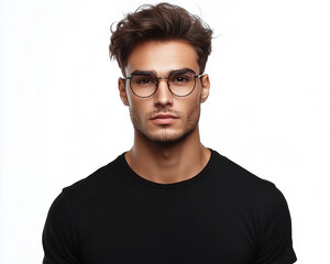 Obraz premium Man portrait on white background