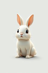 Obraz premium there is a white rabbit sitting on a white surface