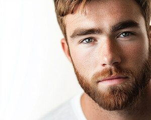 Obraz premium Man portrait on white background