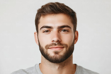 Fototapeta premium Man portrait on white background