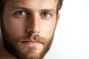 Fototapeta premium Man portrait on white background