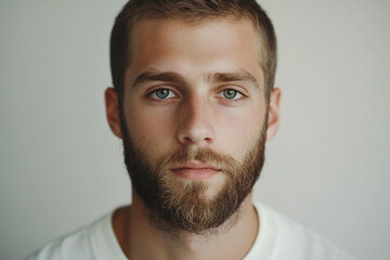Fototapeta premium Man portrait on white background