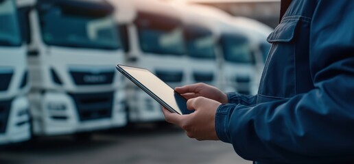 Logistics management technology warehouse facility digital tools outdoor environment close-up view loveconnected solutions