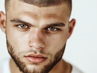 Obraz premium Man portrait on white background