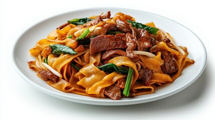 Savoring loveconnected moments with delicious beef chow fun in a cozy restaurant setting