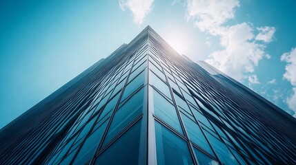 Modern Glass Skyscraper:  A Striking Architectural Ascent
