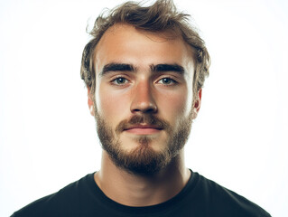 Fototapeta premium Man portrait on white background