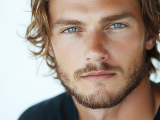 Obraz premium Man portrait on white background