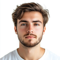 Obraz premium Man portrait on white background