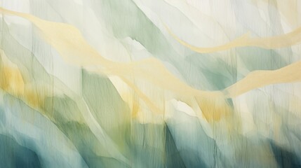 Obraz premium Abstract Watercolor background, Minimalist Boho style, cream, sage green, gold, linen texture,organic shape, background for banner, poster, Web and packaging