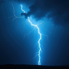 Fototapeta premium Powerful Electric Storm with Dramatic Lightning Strikes