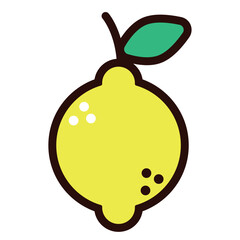 Vector image of a lemon icon on a white background