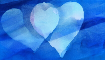 Fototapeta premium abstract blue background with heart