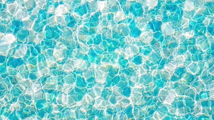 Poolside turquoise water texture; sunlight reflecting; summer background; website design