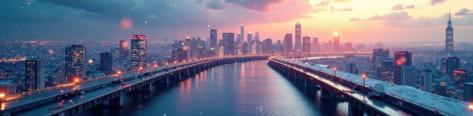 Metal silver texture with subtle wave pattern, resembling a futuristic cityscape at dusk , metallic, cityscape