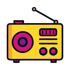 Rock and roll radio icon