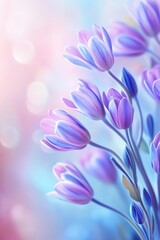 Fototapeta premium Beautiful background template made of Spring flowers.