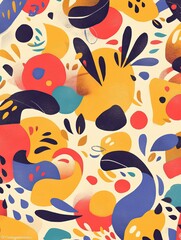 Abstract floral pattern on textured background for design use