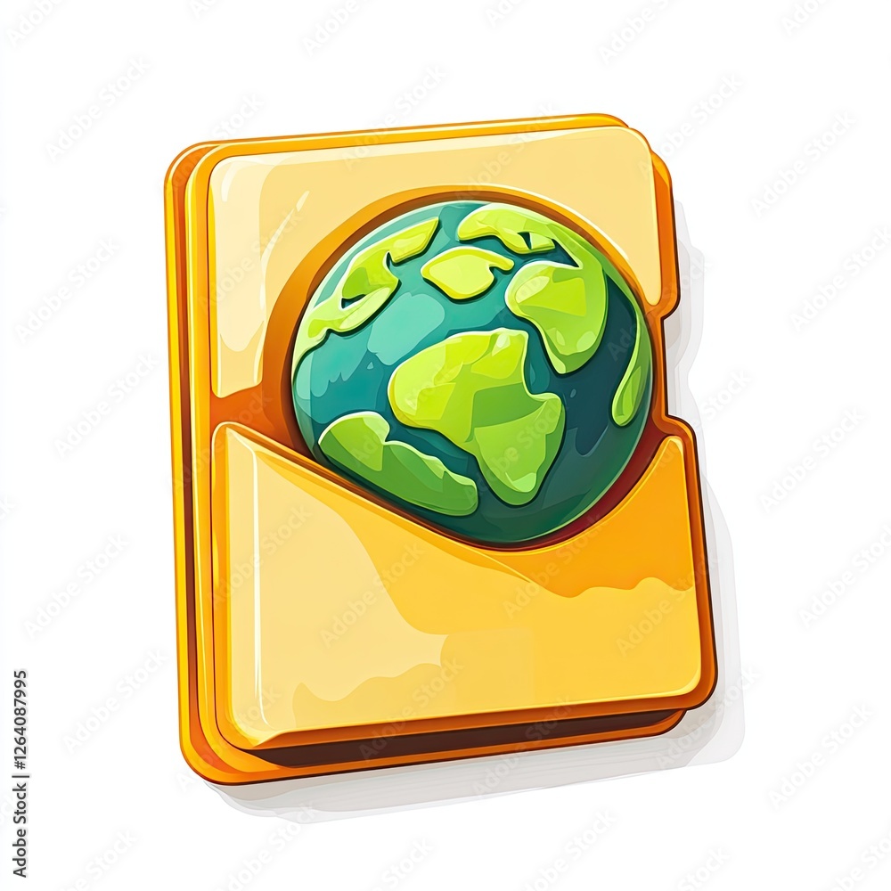 Poster Global File Folder Icon