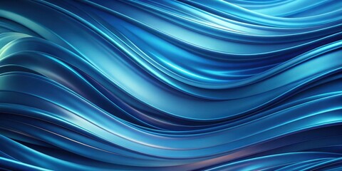 A serene blue wallpaper featuring wavy swirly fabric with a modern aesthetic
