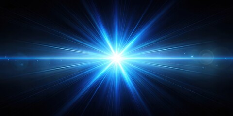 Obraz premium Abstract blue flare light over dark background, ambient, celestial, ambient, celestial,Aurora Borealis, glowing, colors