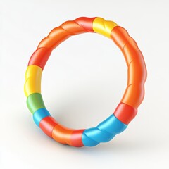 hula hoop, 3d style imitation, cartoon icon, white background