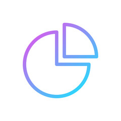 Gradient Pie Chart Data Representation Icon