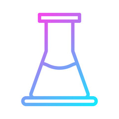 Gradient Erlenmeyer Flask Icon, Science , Chemistry