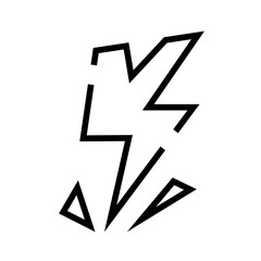 Fototapeta premium Thunder element icon