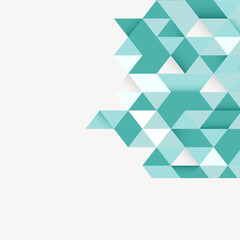 Green border, geometric pattern clipart vector