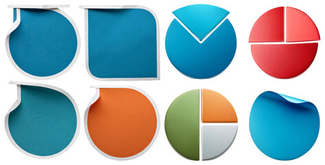 Colorful Geometric Shapes for Creative Design and Background Use, isolated on transparent background