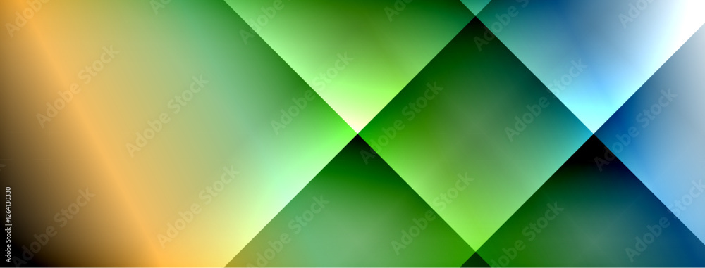 Poster Dynamic shadow lines with gradient colors geometric background